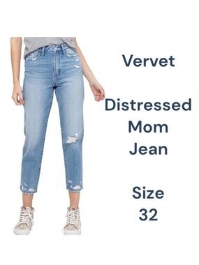 Vervet vintage inspired distressed mom jeans size 32 CBK